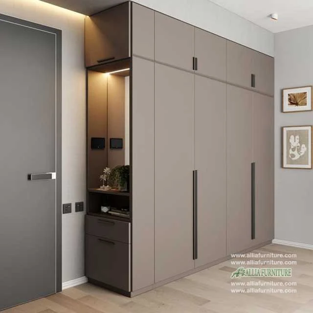 lemari pakaian minimalis plus kaca rias oslo